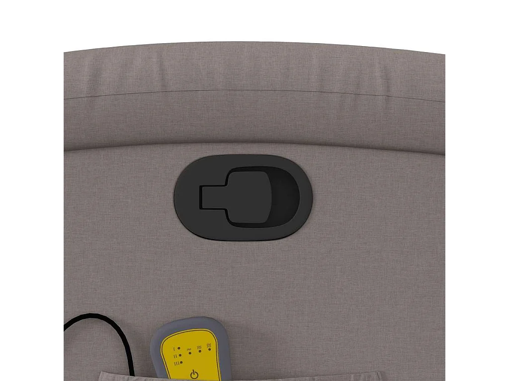 Poltrona de massagens reclinável tecido cinzento-acastanhado SHL850249