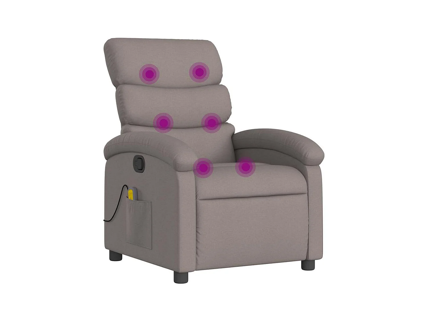 Fauteuil inclinable-Fauteuil salon-Fauteuil de massage Taupe Tissu SHL1817