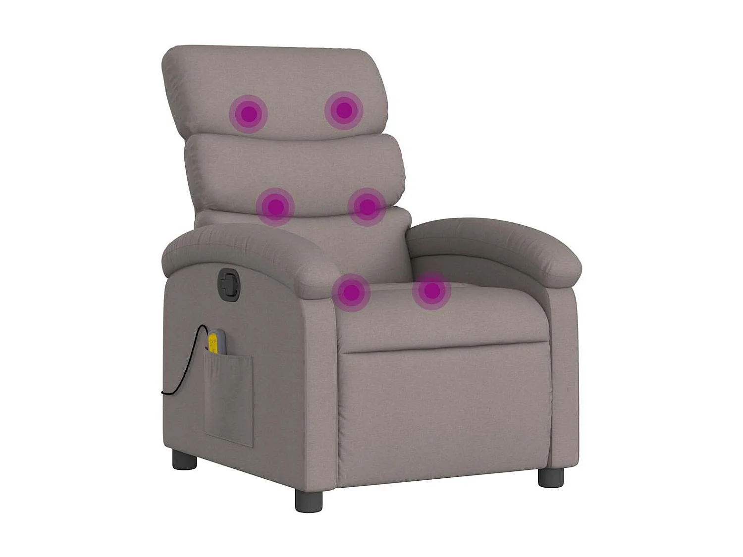 Massagesessel | Relaxsessel für Wohnzimmer Taupe Stoff SHL22530