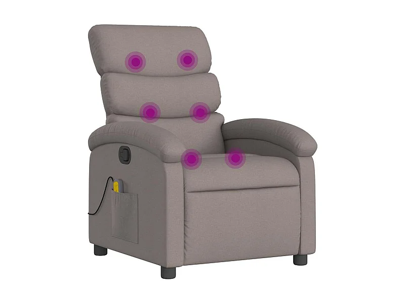 Massagesessel | Relaxsessel für Wohnzimmer Taupe Stoff SHL22530