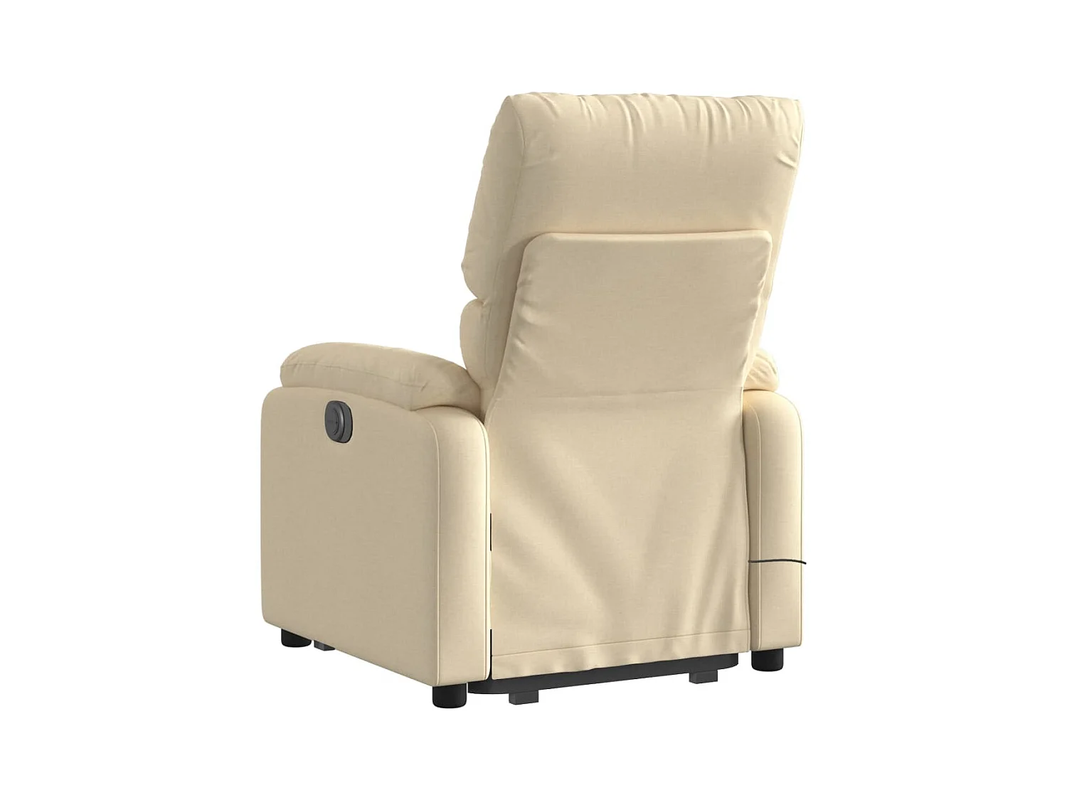 Silla de masaje reclinable de pie de tela color crema SHL7148