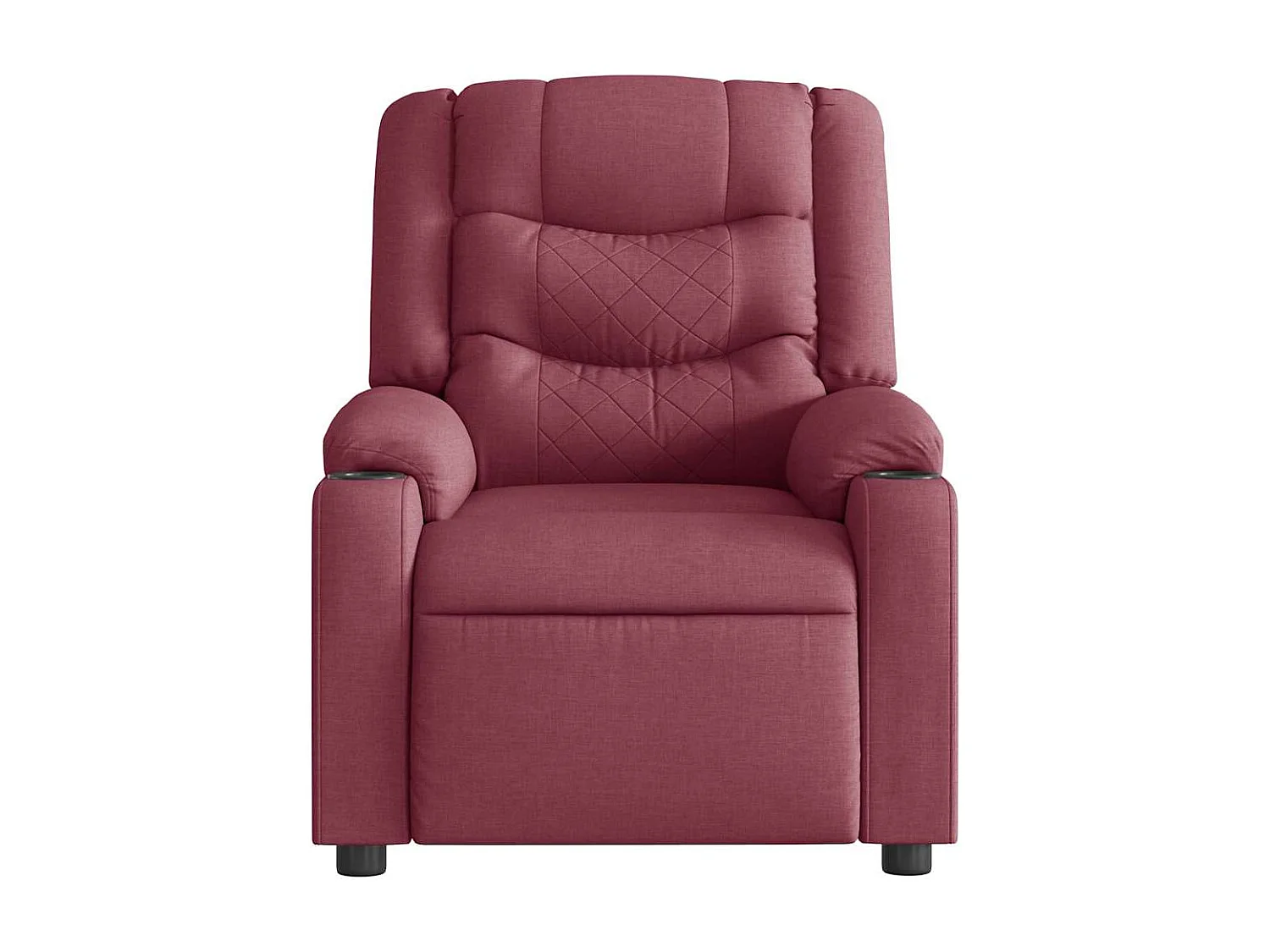 Fauteuil inclinable électrique-Fauteuil de massage de Salon Rouge bordeaux Tissu SHL5423