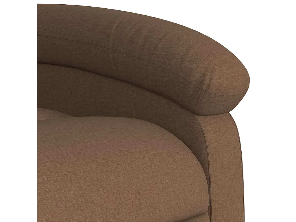 Sillón de relax | Sillón reclinable con masaje de tela marrón SHL9389