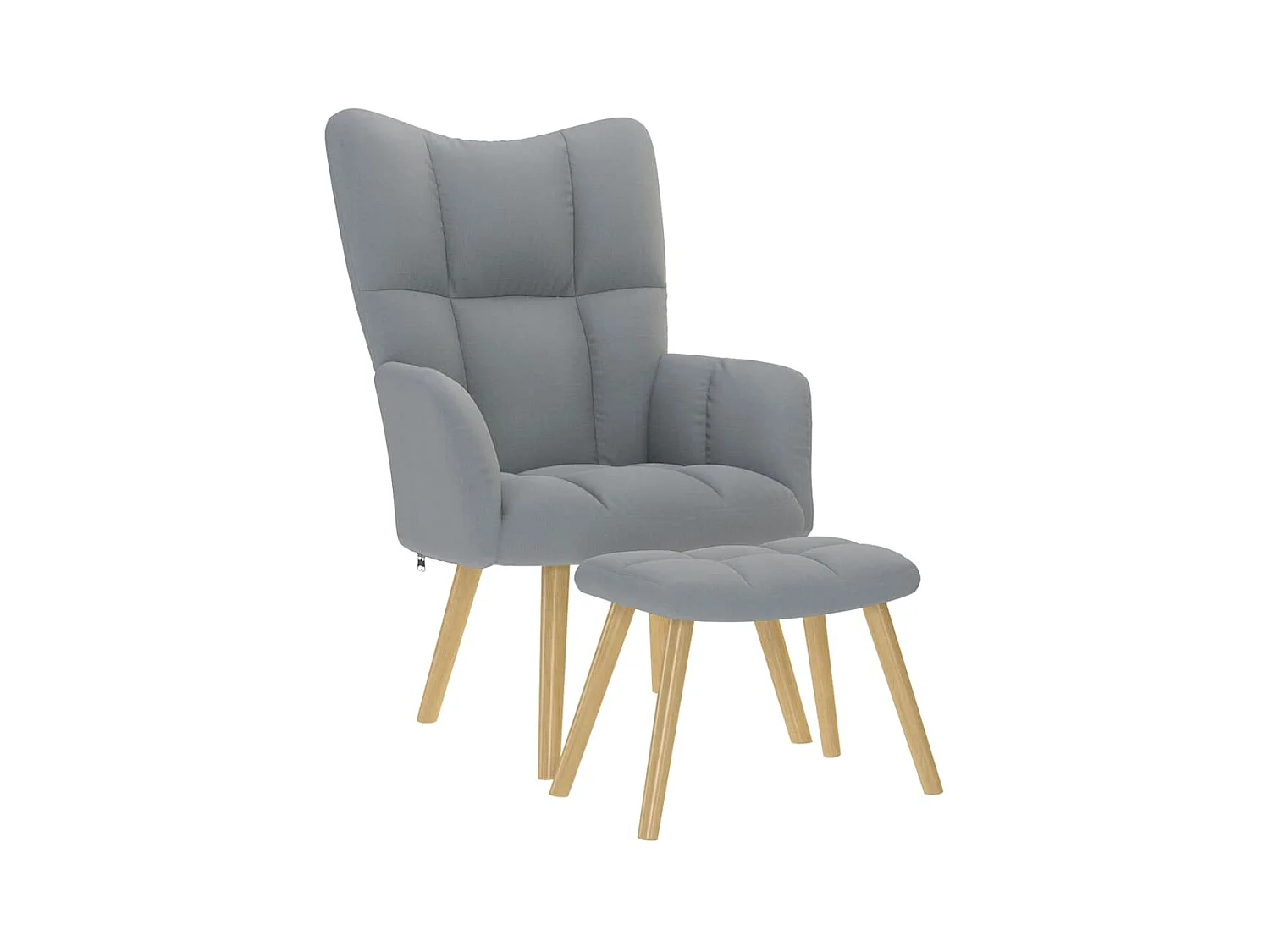 Sillón de relax | Silla de relax con taburete tela gris claro SHL4219