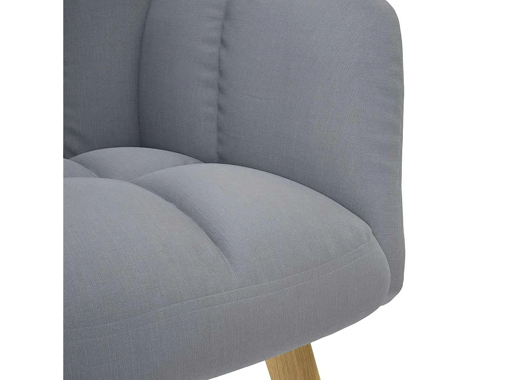 Sillón de relax | Silla de relax con taburete tela gris claro SHL4219