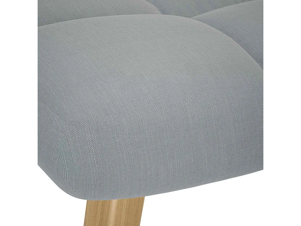 Sillón de relax | Silla de relax con taburete tela gris claro SHL4219
