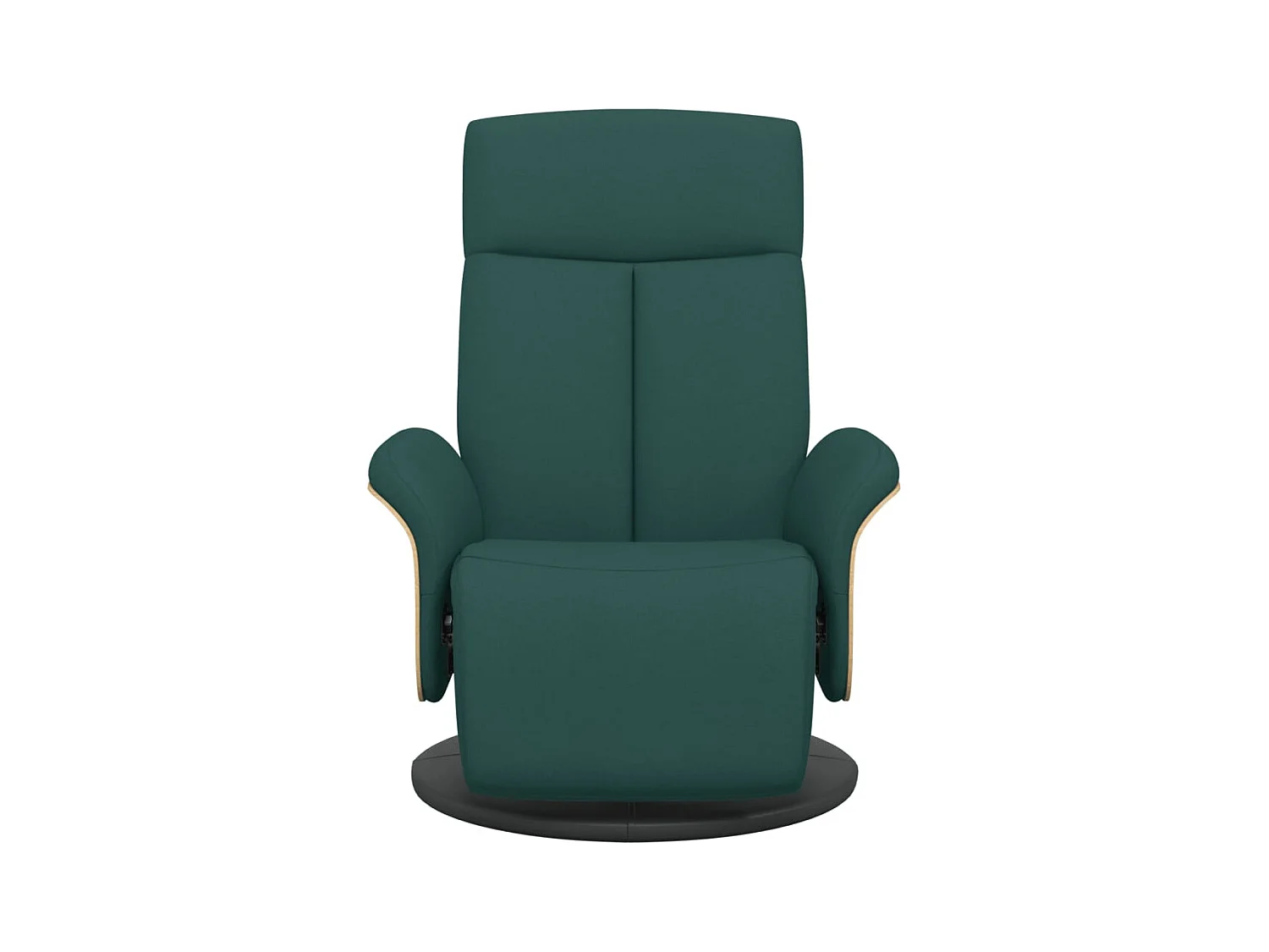 Sillón de relax | Sillón reclinable con reposapiés tela verde oscuro SHL7456