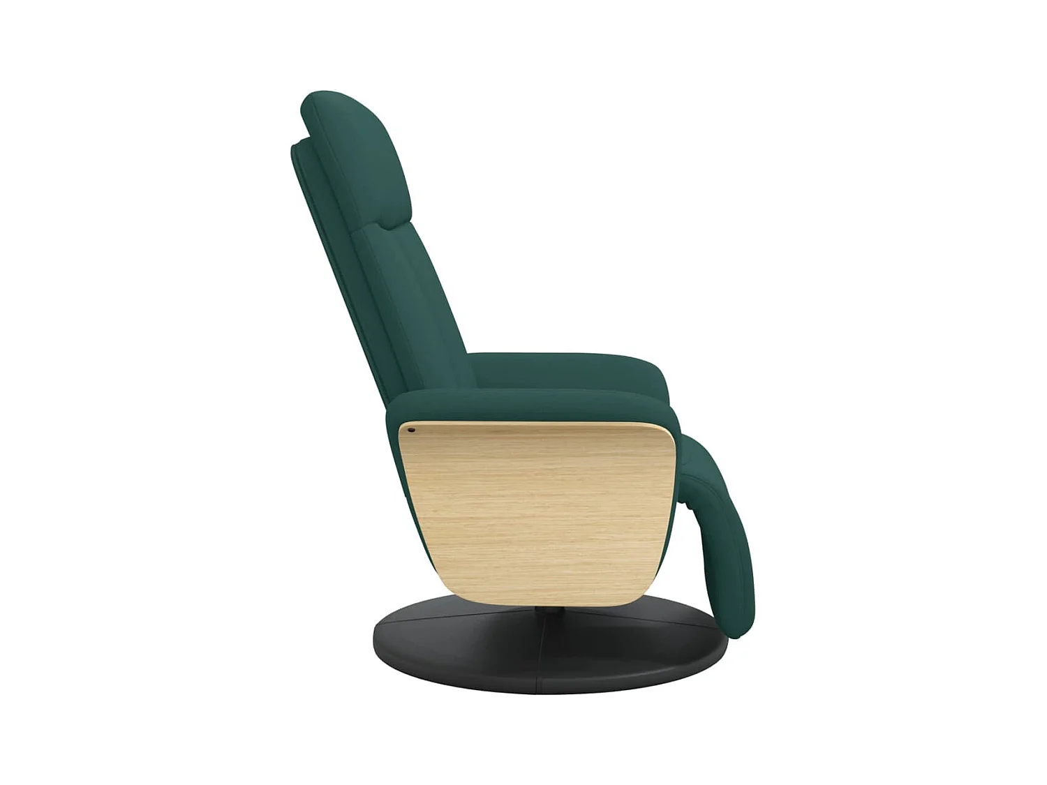 Sillón de relax | Sillón reclinable con reposapiés tela verde oscuro SHL7456