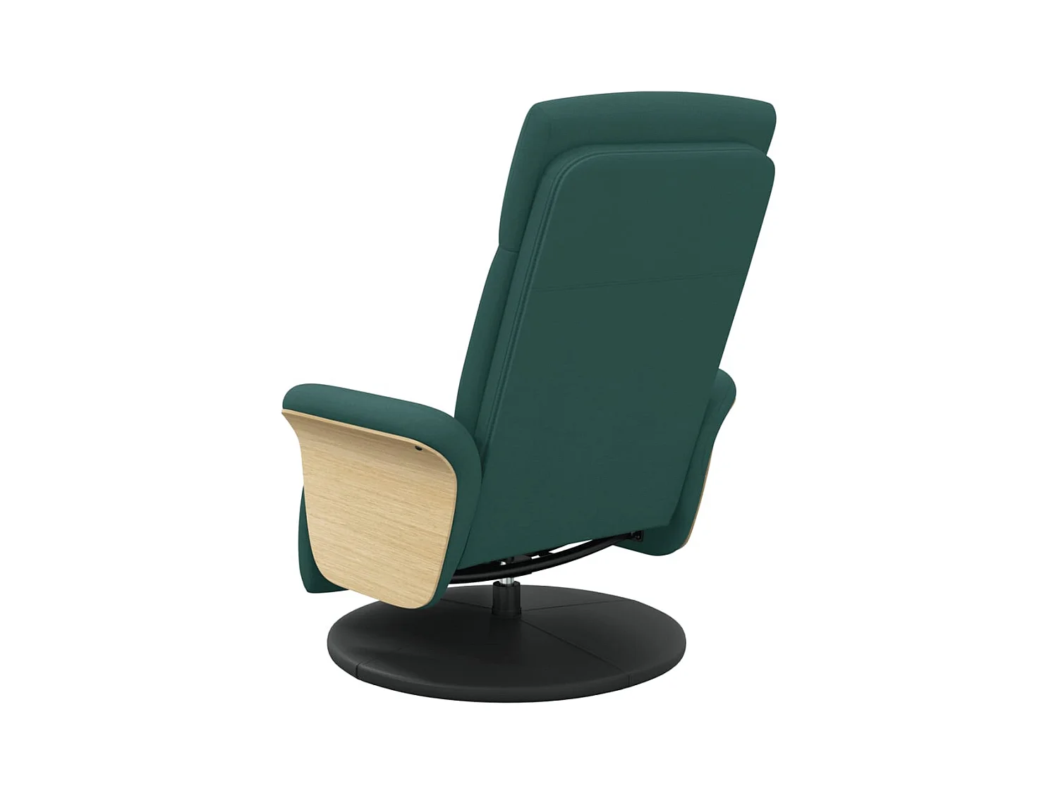 Sillón de relax | Sillón reclinable con reposapiés tela verde oscuro SHL7456