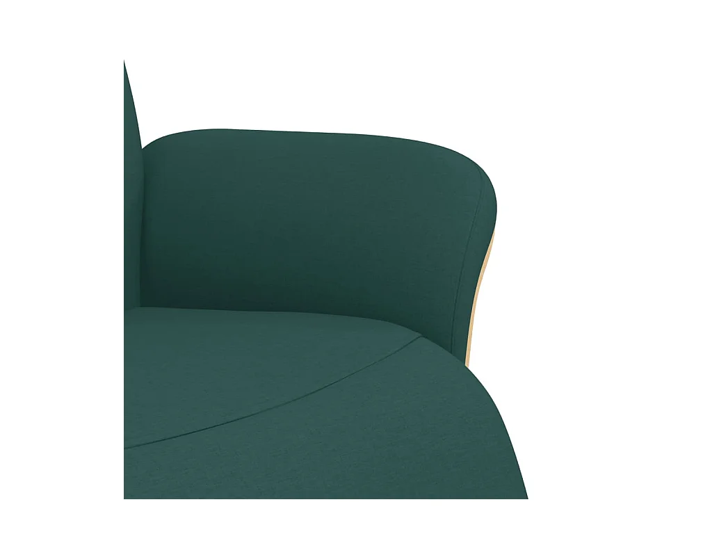 Sillón de relax | Sillón reclinable con reposapiés tela verde oscuro SHL7456