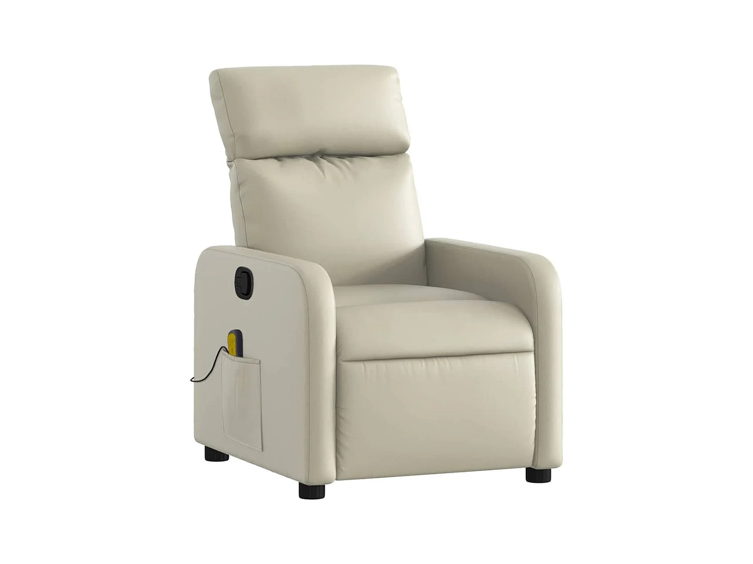 Sillón de relax | Sillón reclinable de masaje cuero sintético crema SHL7877