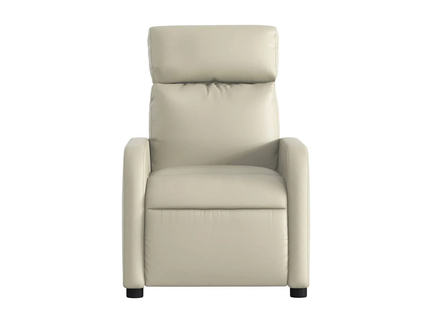 Sillón de relax | Sillón reclinable de masaje cuero sintético crema SHL7877