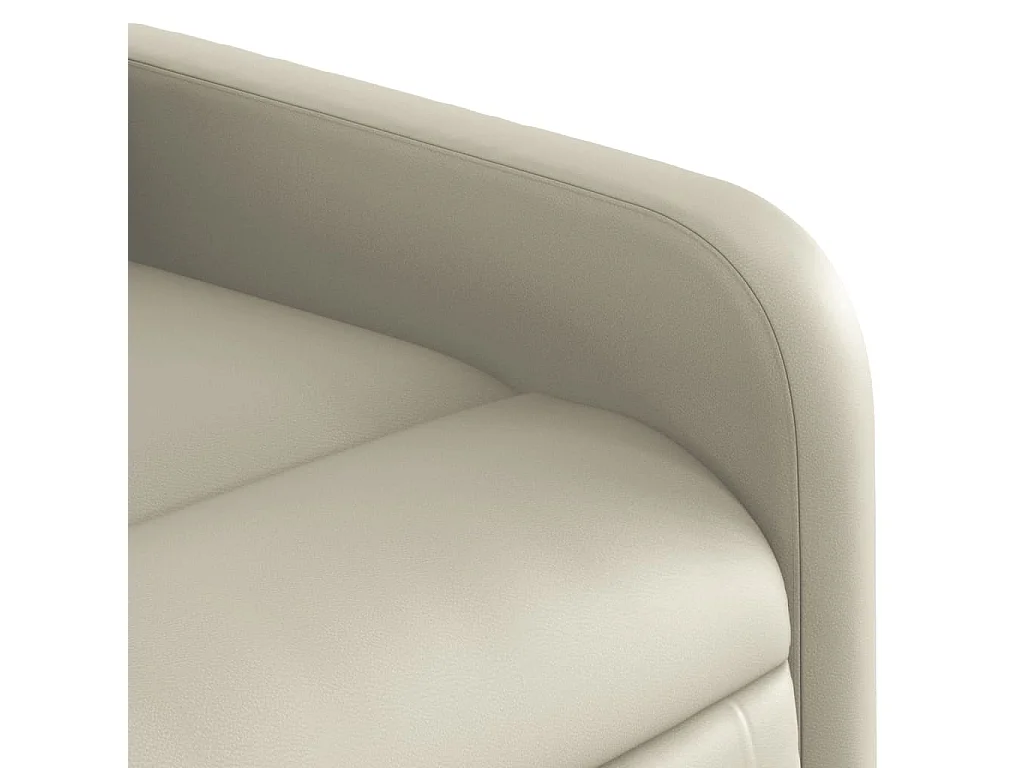 Sillón de relax | Sillón reclinable de masaje cuero sintético crema SHL7877