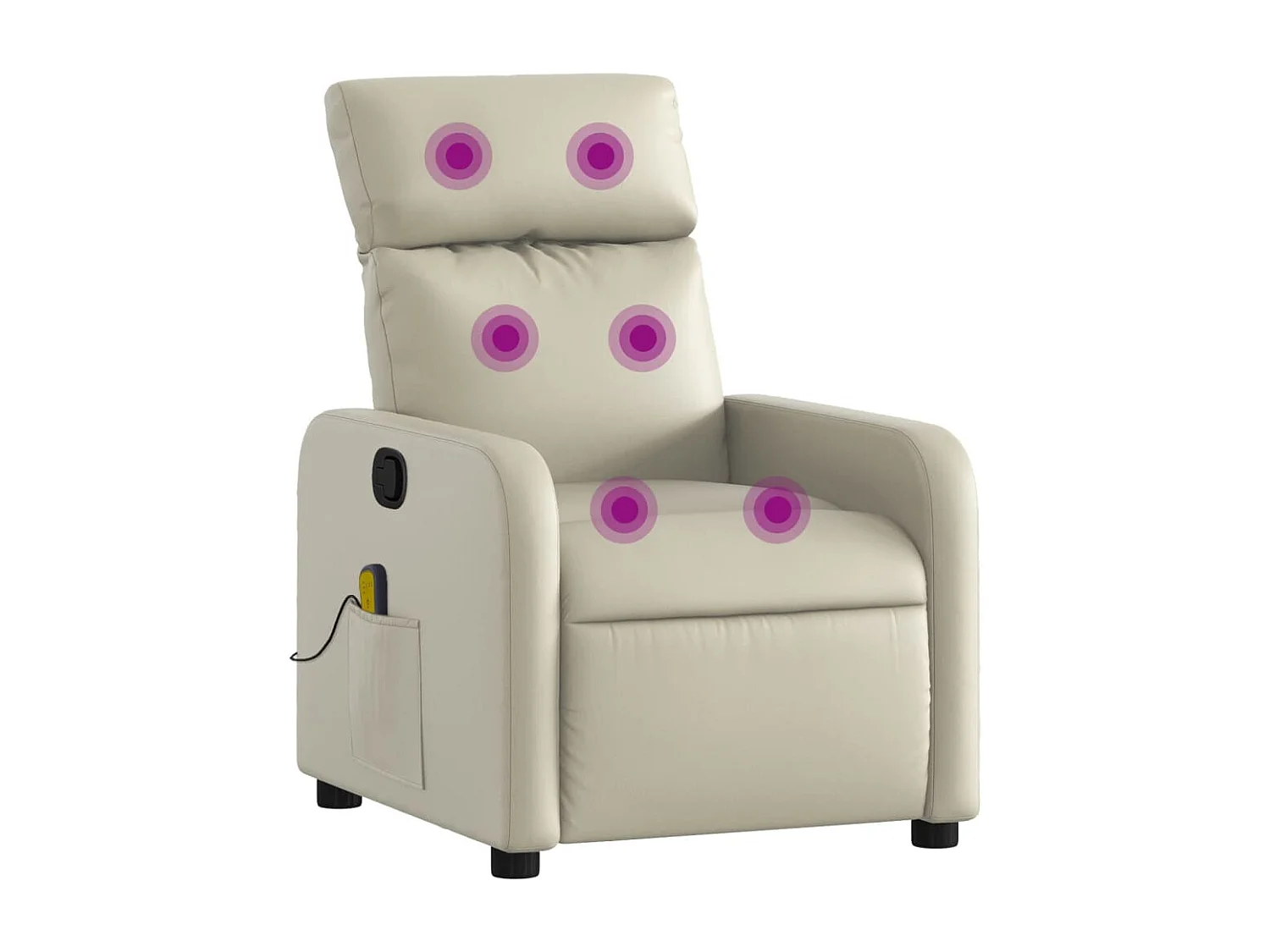 Massagesessel Creme Kunstleder SHL53307