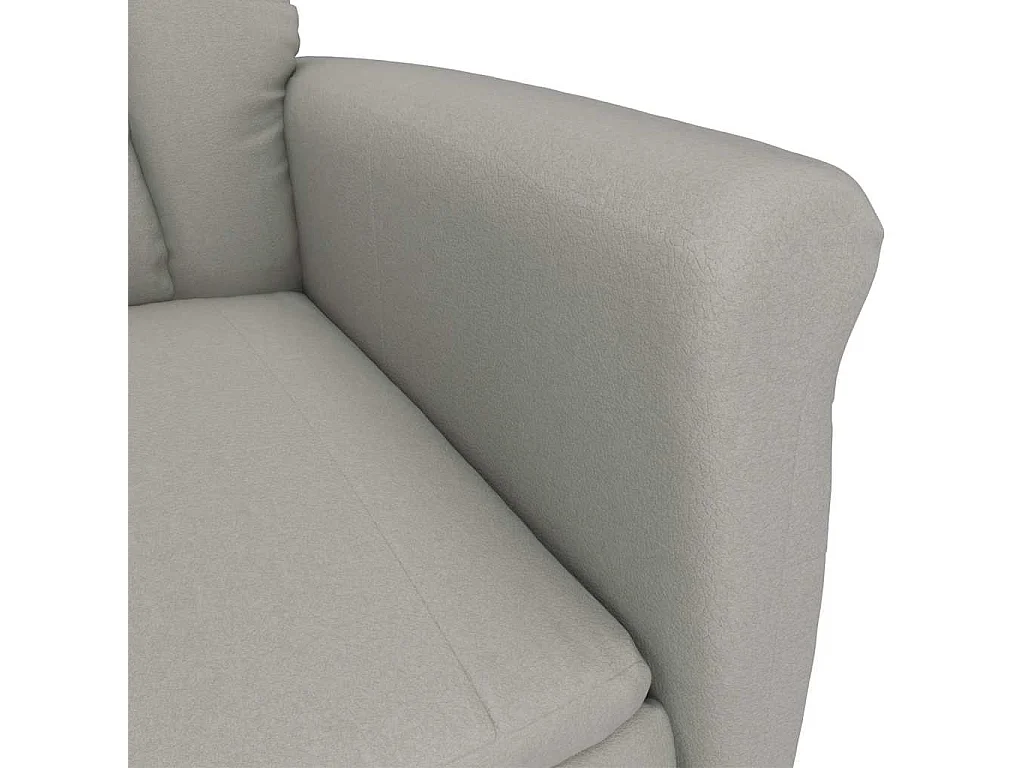 Fauteuil de salon-Fauteuil relax Light Grey Gris clair 70.5x96.5x95 cm tissu SHL4355