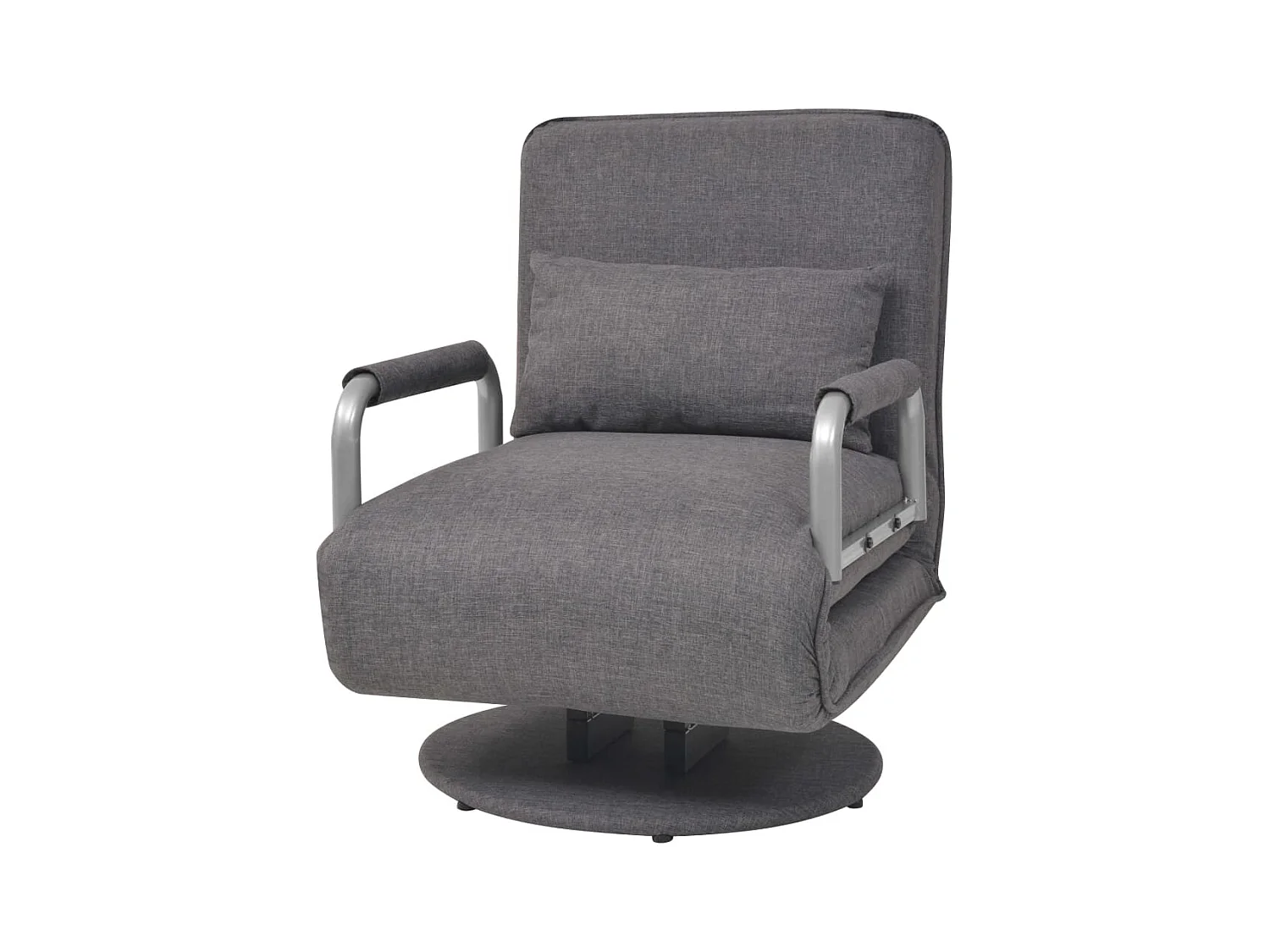 Silla giratoria y sofá cama tela gris oscuro SHL9568