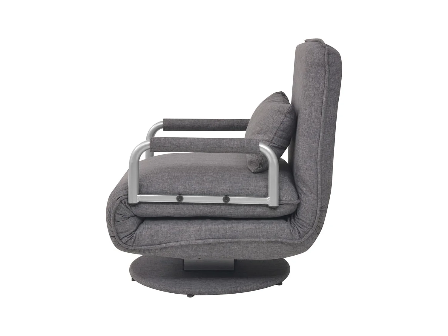 Silla giratoria y sofá cama tela gris oscuro SHL9568