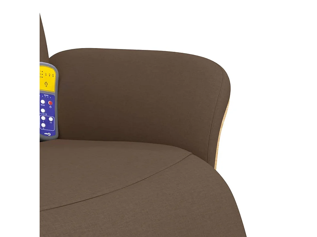 Sillón de relax | Sillón reclinable de masaje con reposapiés tela marrón SHL8700