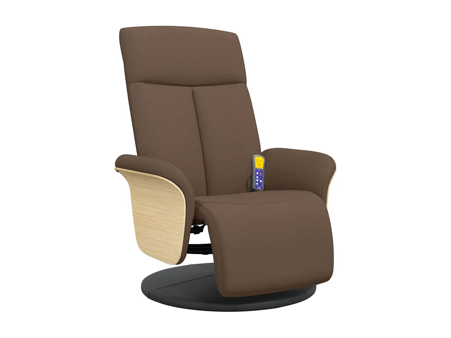 Fauteuil inclinable-Chaise-Fauteuil salon de massage avec repose-pieds marron tissu SHL4617