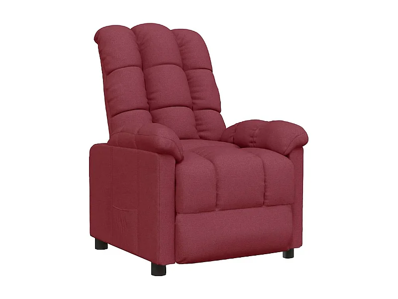 Fauteuil salon-Chaise d'appoint-Fauteuil inclinable 74x99x102 cm Rouge bordeaux Tissu SHL2541