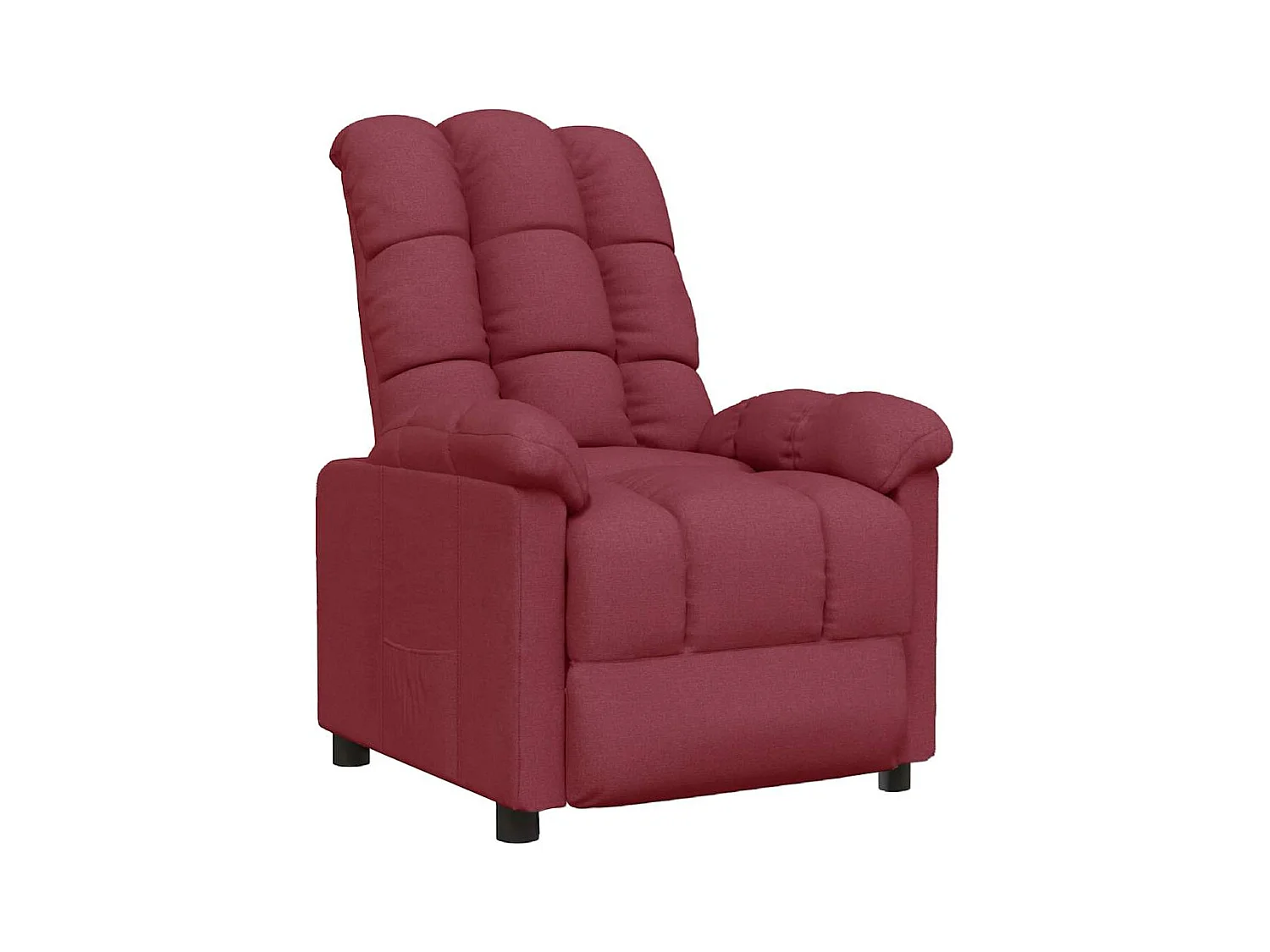 Fauteuil salon-Chaise d'appoint-Fauteuil inclinable 74x99x102 cm Rouge bordeaux Tissu SHL2541