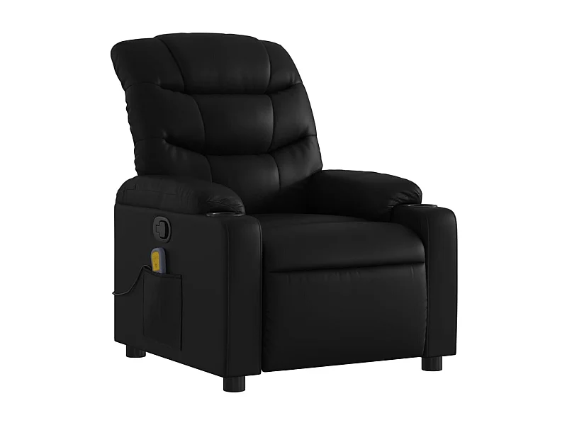 Fauteuil inclinable-Chaise de relax-Fauteuil de Massage noir similicuir SHL1223