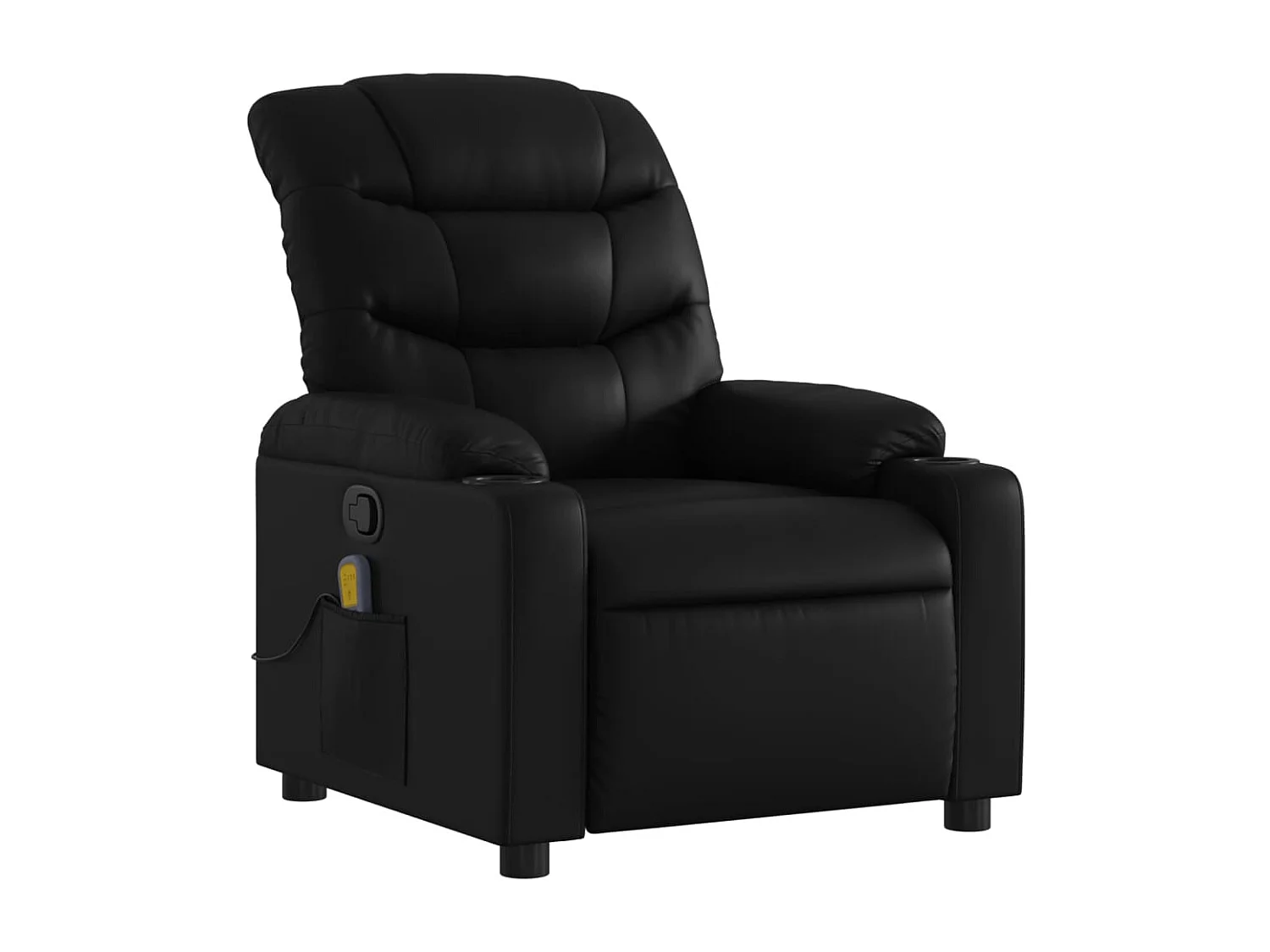 Massage-Relaxsessel | Lounge Sessel indoor Kunstleder Schwarz SHL74689