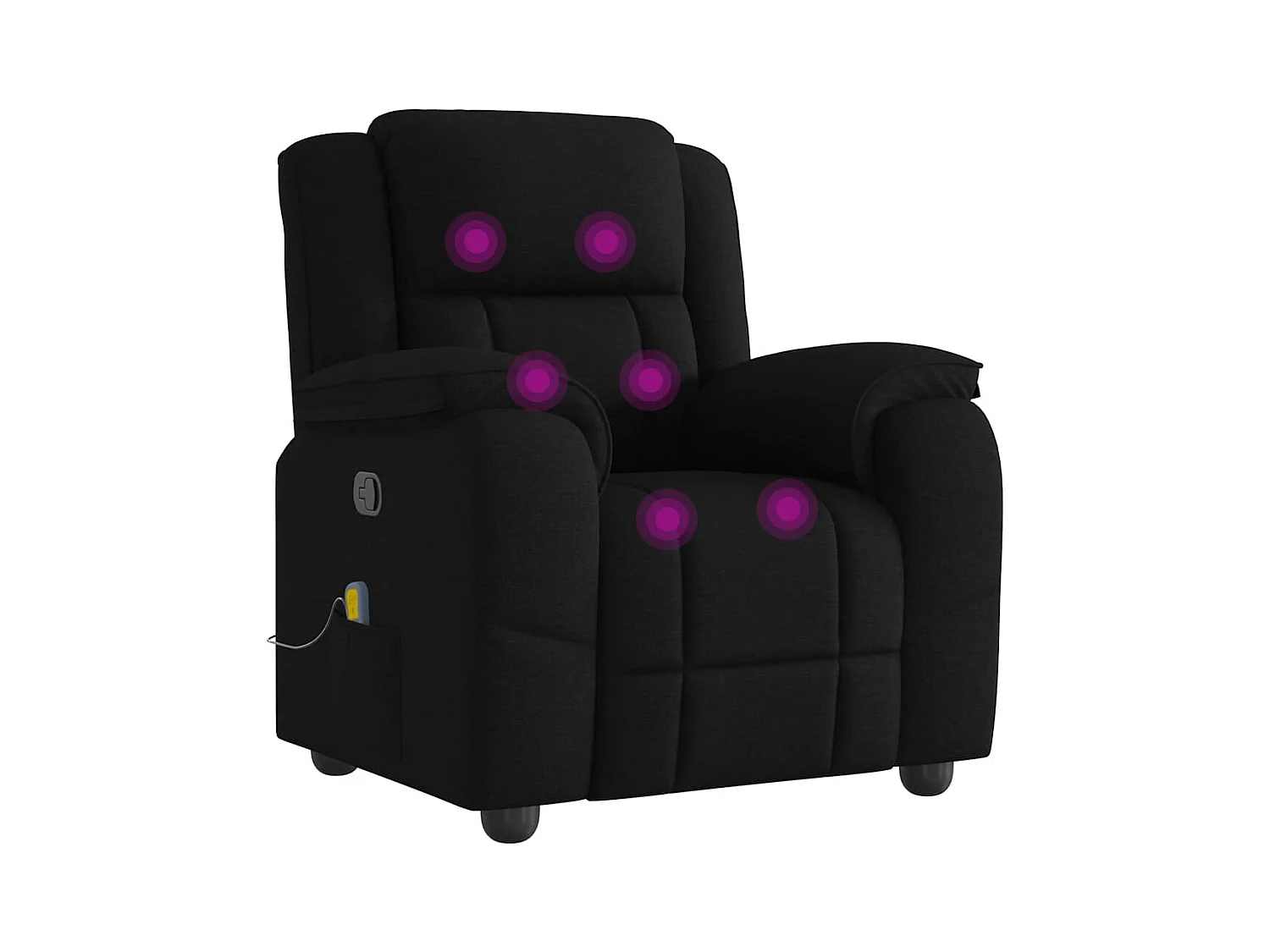 Sillón de relax | Sillón reclinable de masaje de tela negro SHL5519