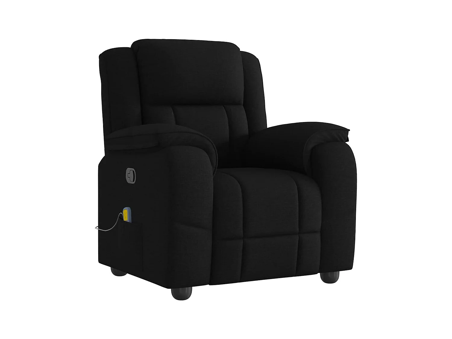 Fauteuil inclinable-Chaise de relax-Fauteuil de Massage Noir Tissu SHL2742