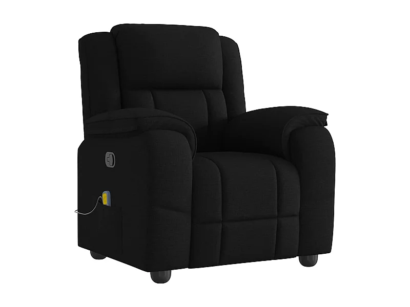 Fauteuil inclinable-Chaise de relax-Fauteuil de Massage Noir Tissu SHL2742