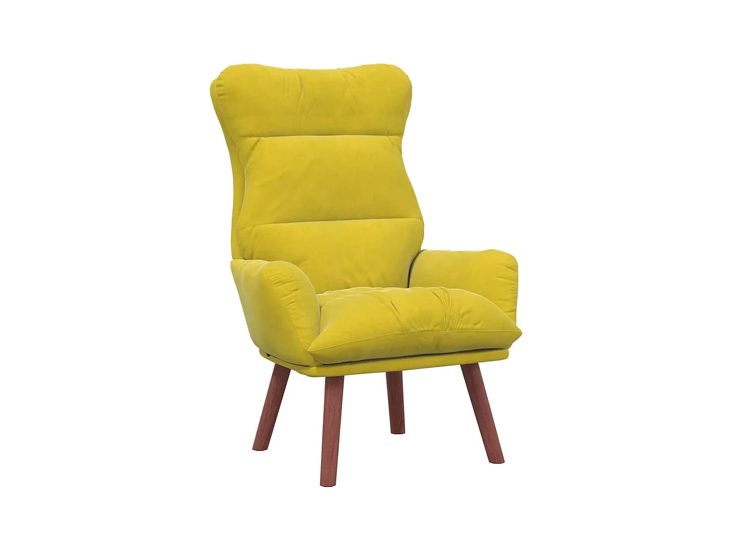 Fauteuil Salon-Chaise de relax Jaune 69x74x93 cm Velours SHL1141