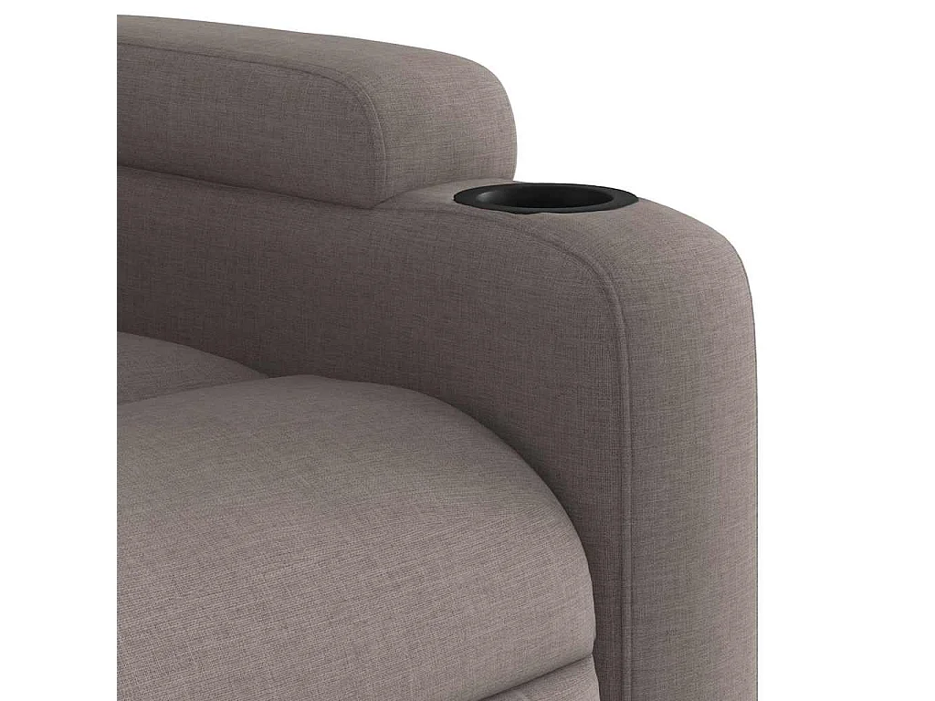 Poltrona de massagens reclinável tecido cinzento-acastanhado SHL313941