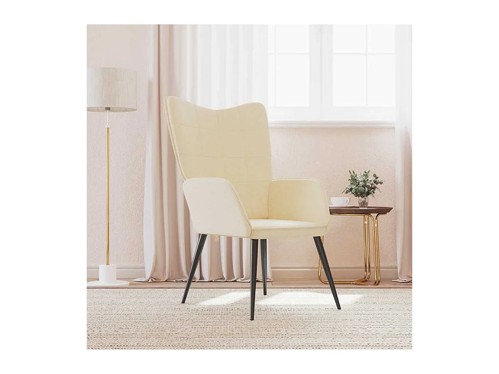 Sillón de relax | Silla de relax de tela crema SHL4854