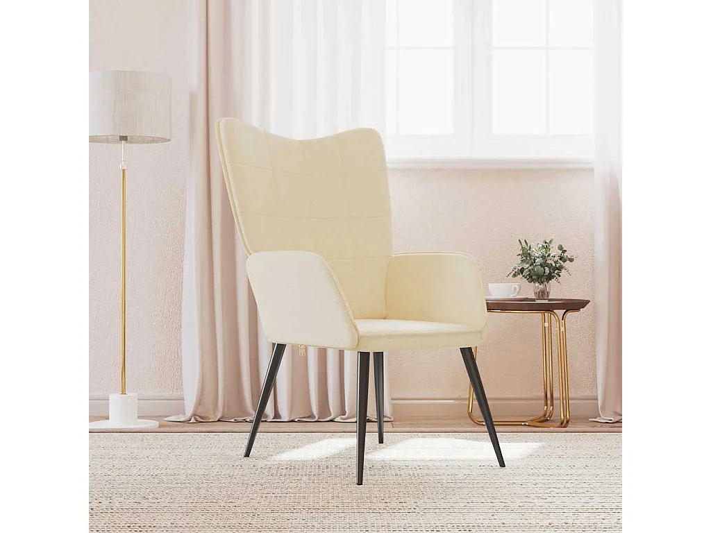 Relaxsessel | Lounge Sessel Creme Stoff SHL67292