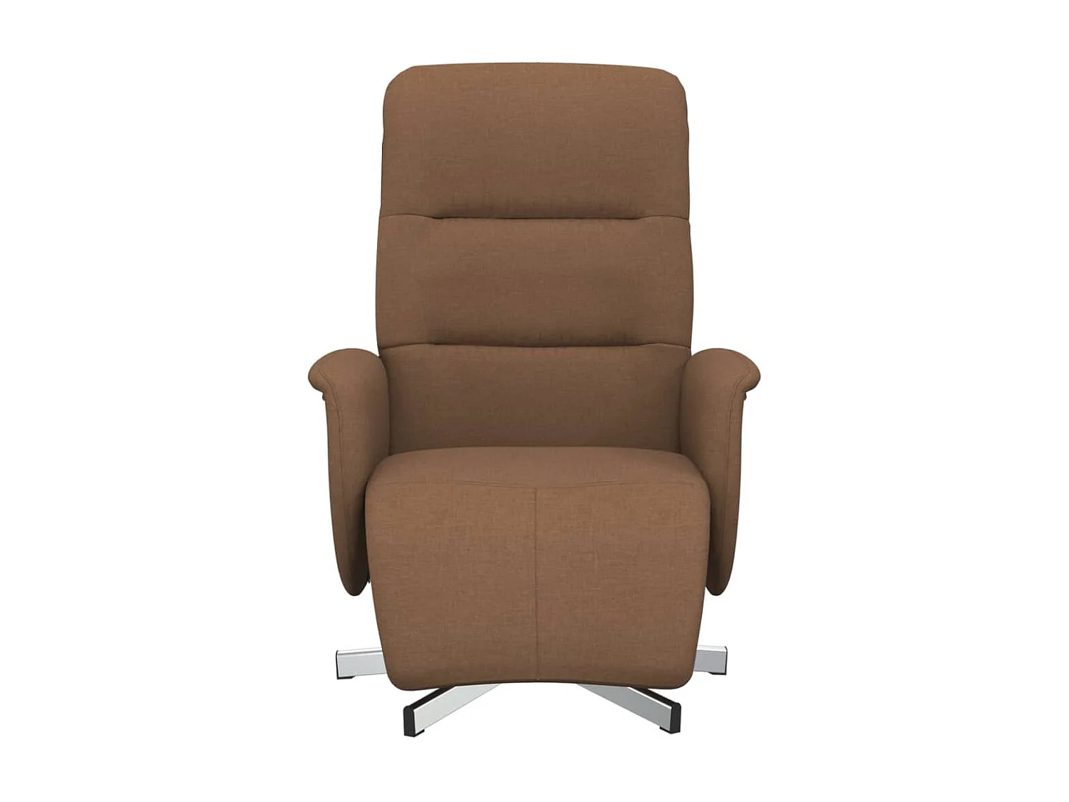 Fauteuil inclinable-Fauteuil salon avec repose-pieds marron tissu SHL4131