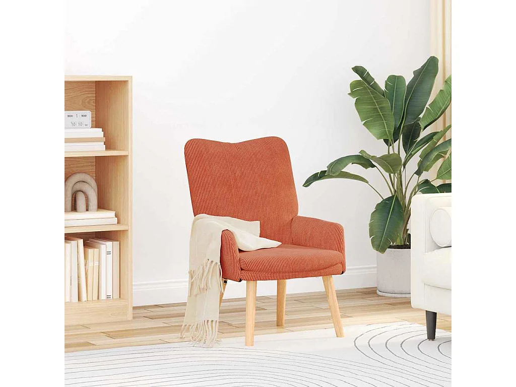 Fauteuil Salon-Chaise de relax Rouge orange 63x67x94 cm tissu SHL2040