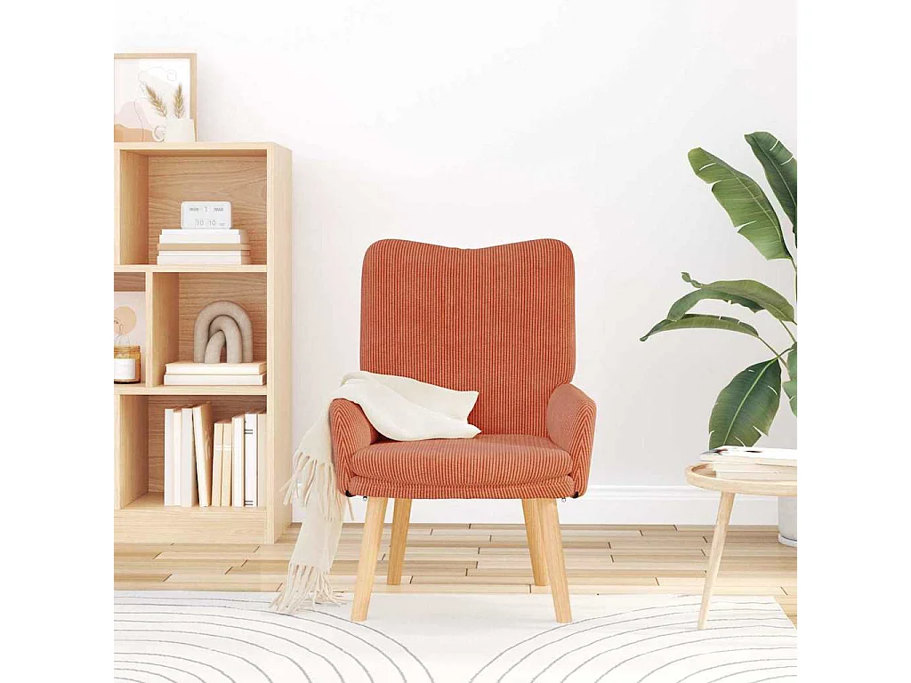 Fauteuil Salon-Chaise de relax Rouge orange 63x67x94 cm tissu SHL2040
