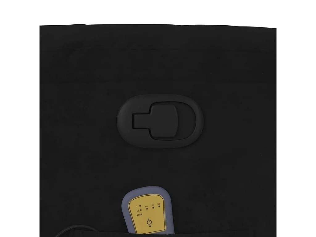 Fauteuil inclinable-Chaise de relax-Fauteuil de Massage noir velours SHL3138