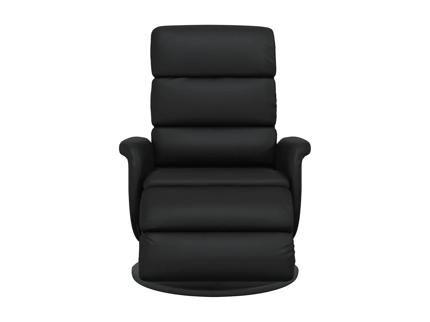 Relaxstoel | Fauteuil | Bureaustoel verstelbaar met voetensteun kunstleer zwart