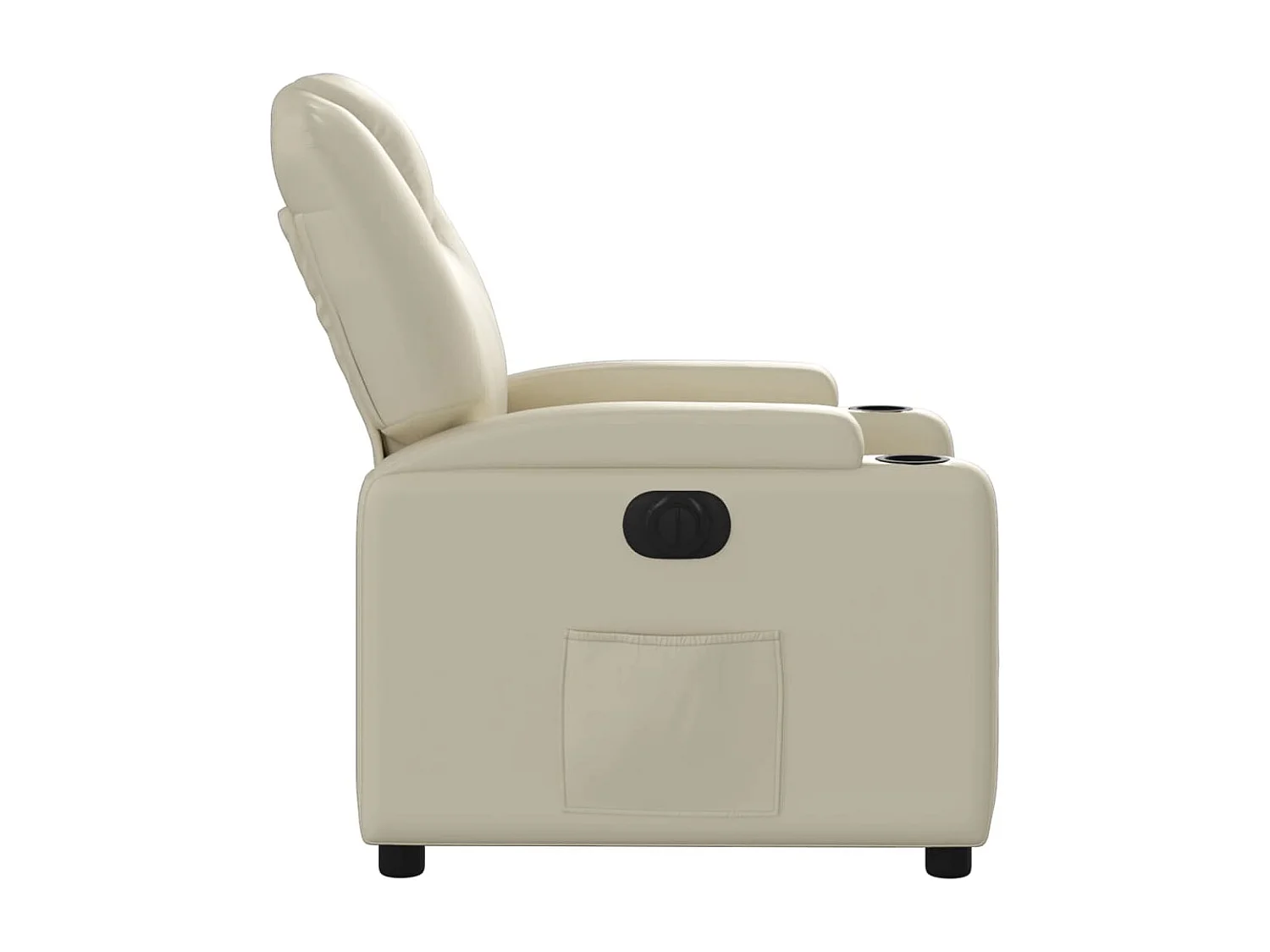 Relaxsessel Elektrisch | Lounge Sessel indoor Creme Kunstleder SHL54260