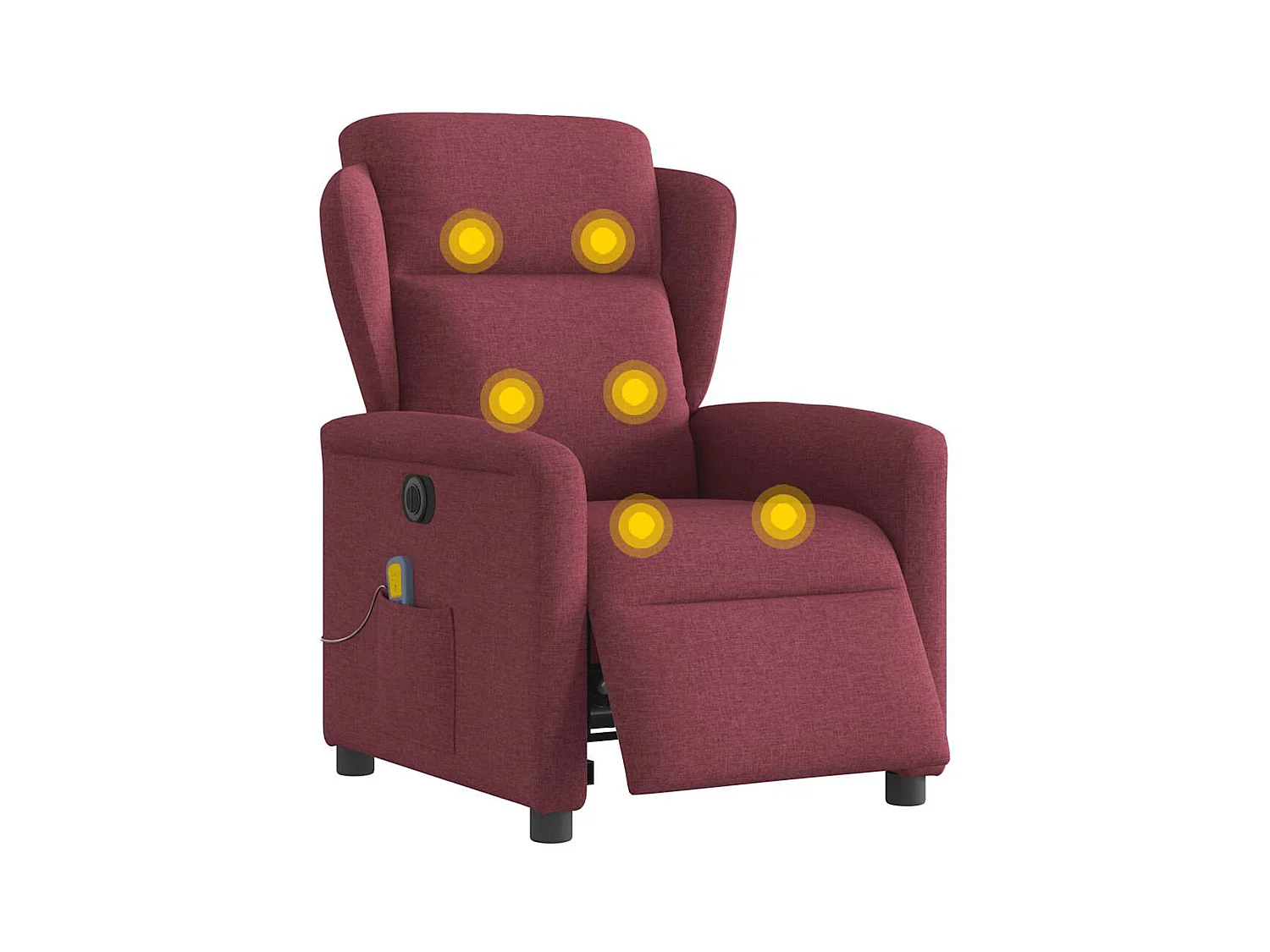 Sillón de salón | Silla | Sillón de masaje reclinable eléctrico tela rojo tinto SHL5637