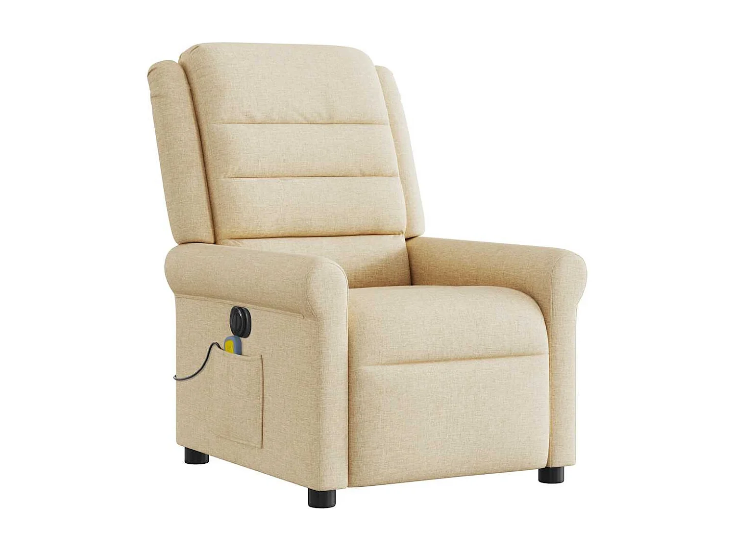 Fauteuil inclinable électrique-Chaise de relax-Fauteuil de Massage crème tissu SHL4545