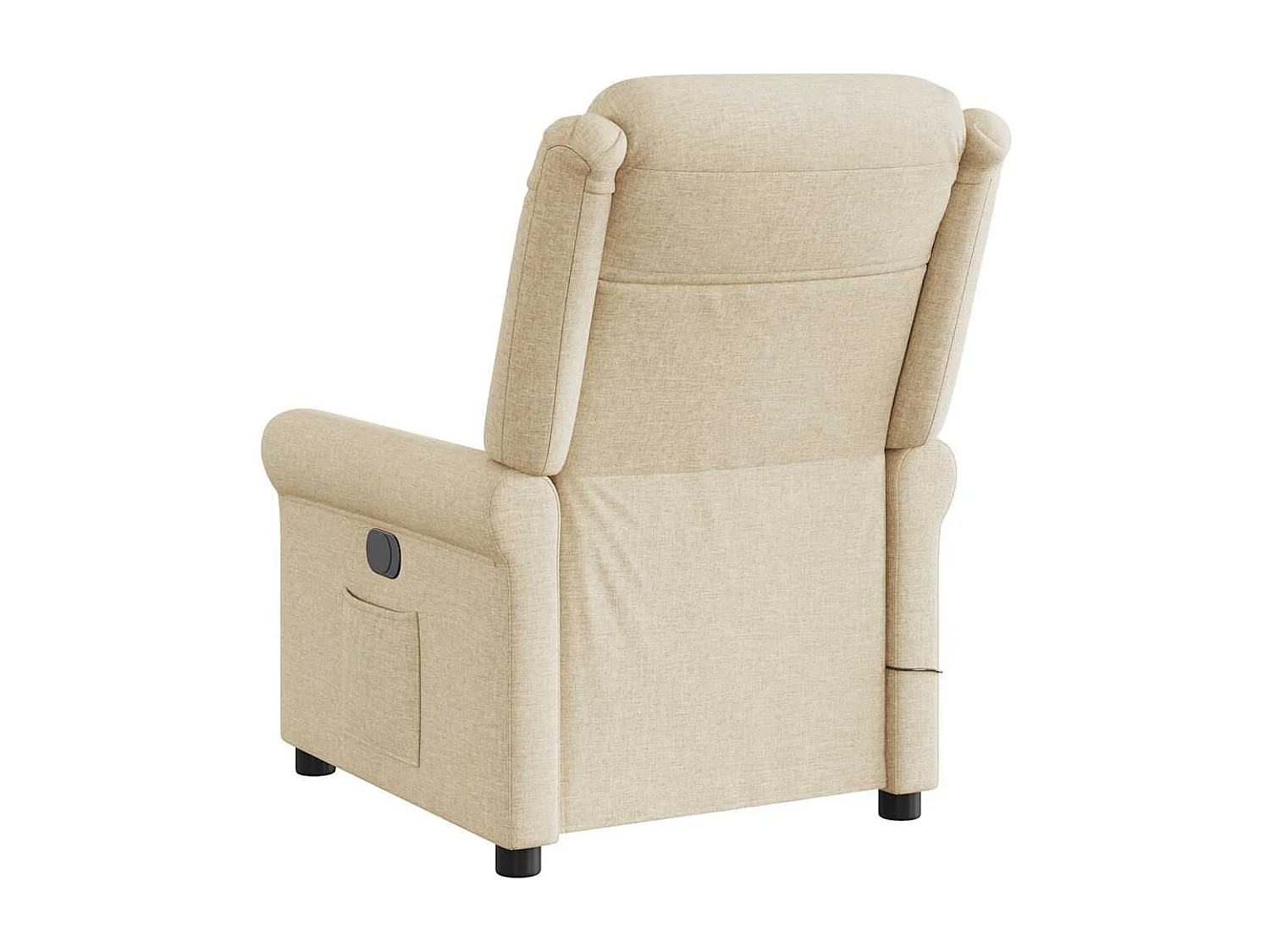 Fauteuil inclinable électrique-Chaise de relax-Fauteuil de Massage crème tissu SHL4545