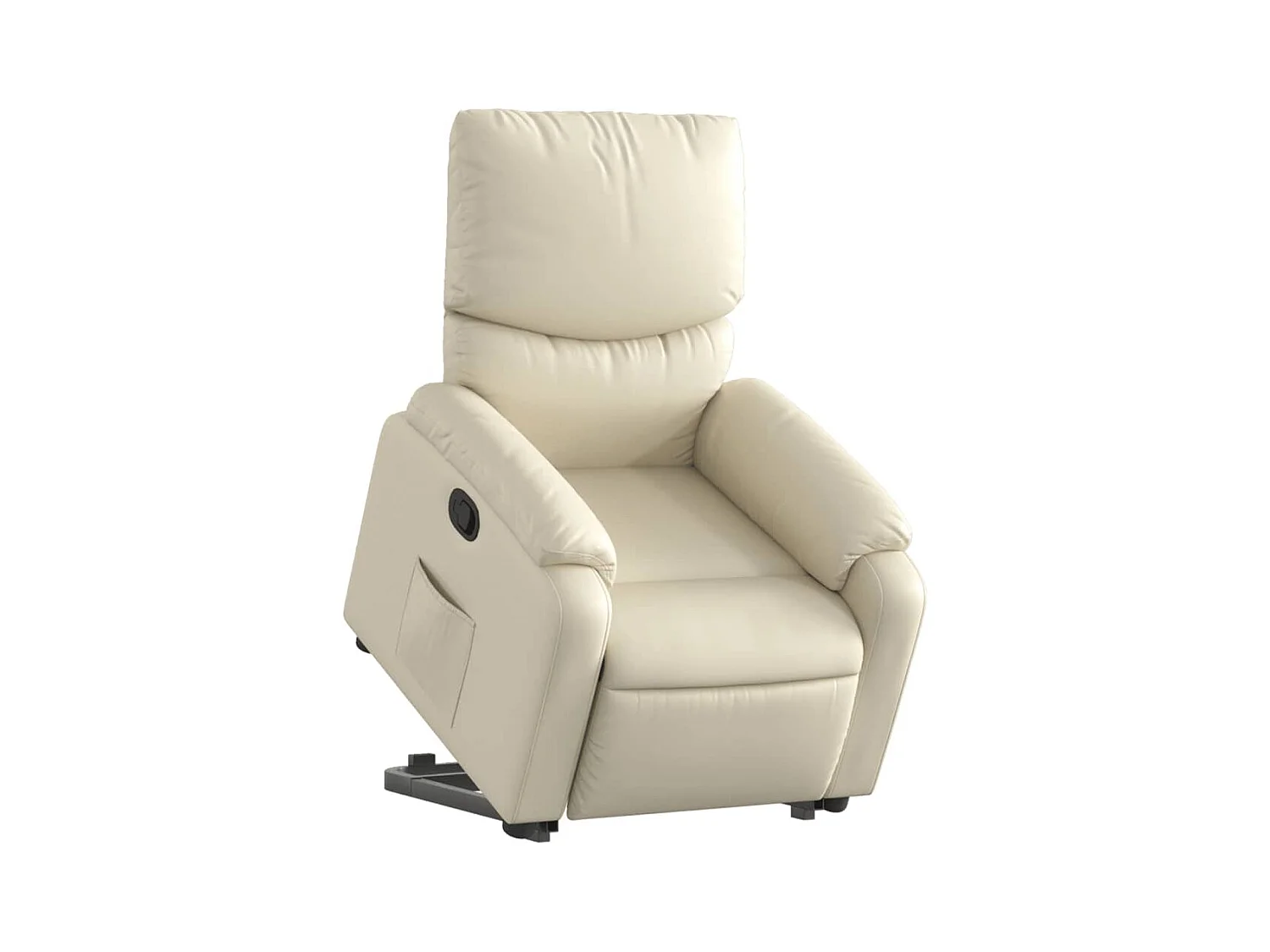 Sillón de relax | Sillón reclinable elevable cuero artificial color crema SHL7799