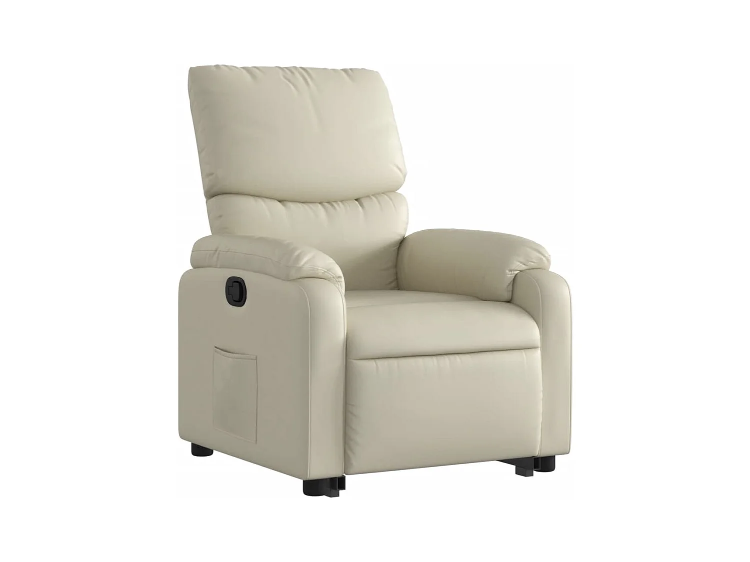 Sillón de relax | Sillón reclinable elevable cuero artificial color crema SHL7799