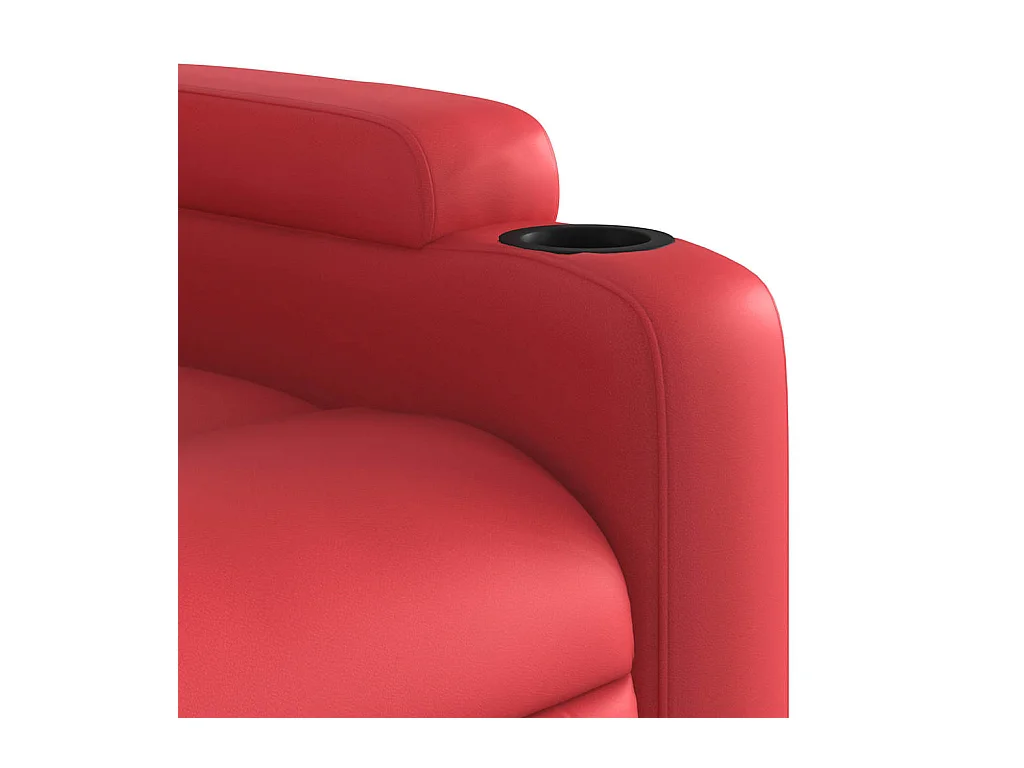 Sillón de relax | Sillón reclinable de cuero sintético rojo SHL7135