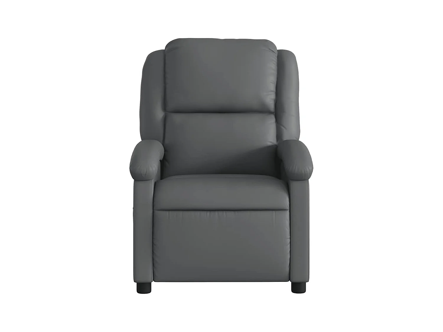 Sillón de relax | Sillón reclinable de cuero sintético gris SHL2953
