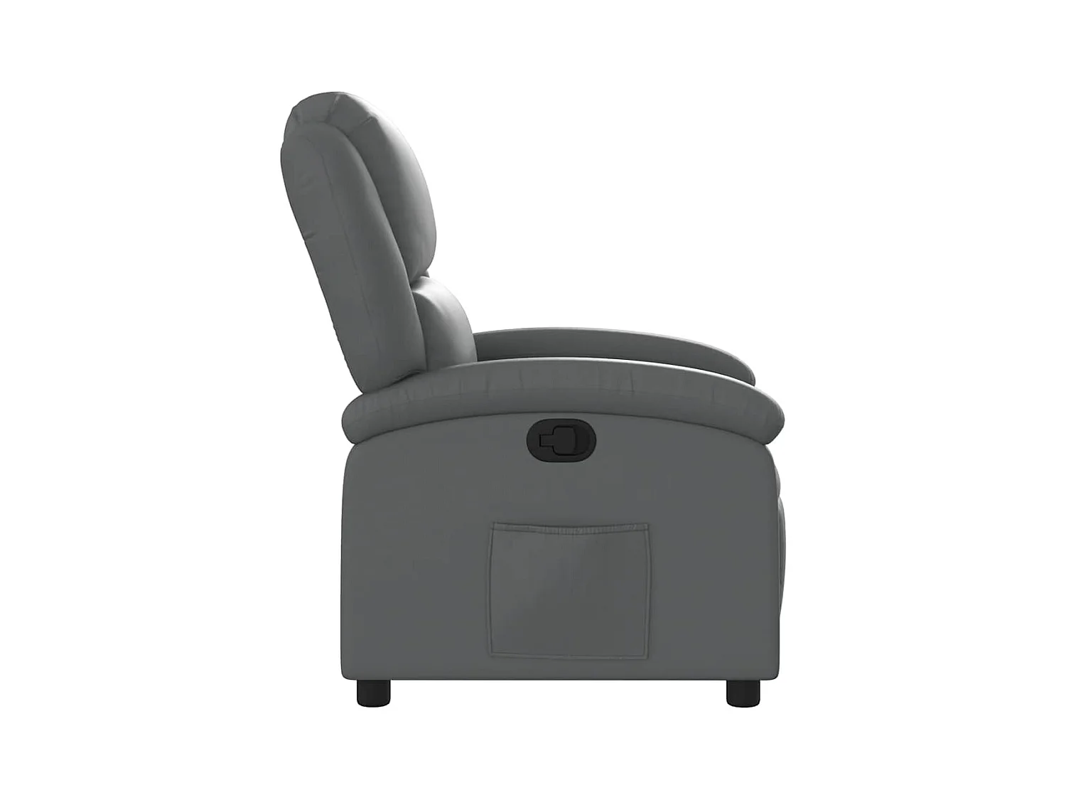 Sillón de relax | Sillón reclinable de cuero sintético gris SHL2953