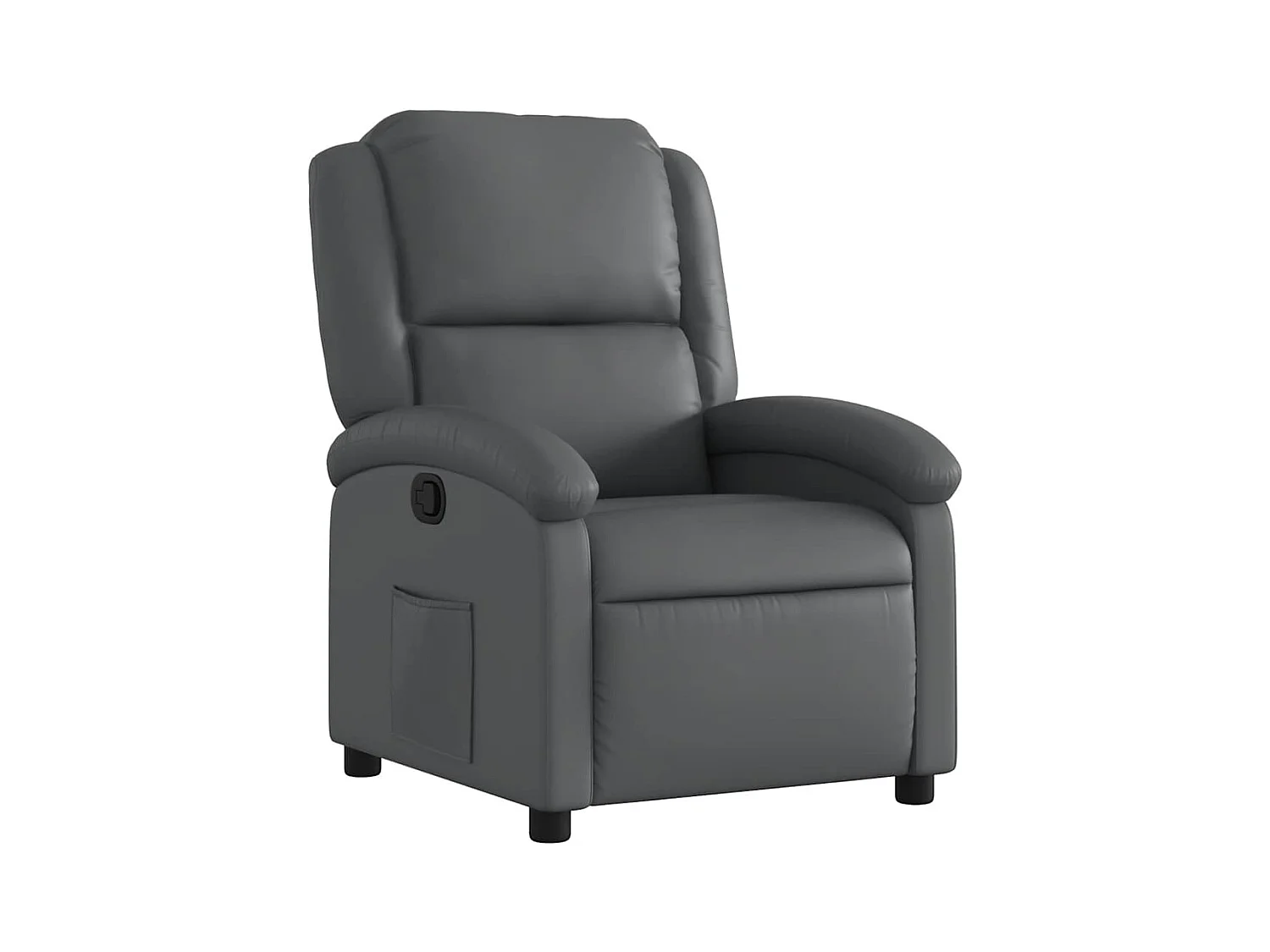 Fauteuil inclinable-Fauteuil salon Gris Similicuir SHL1740