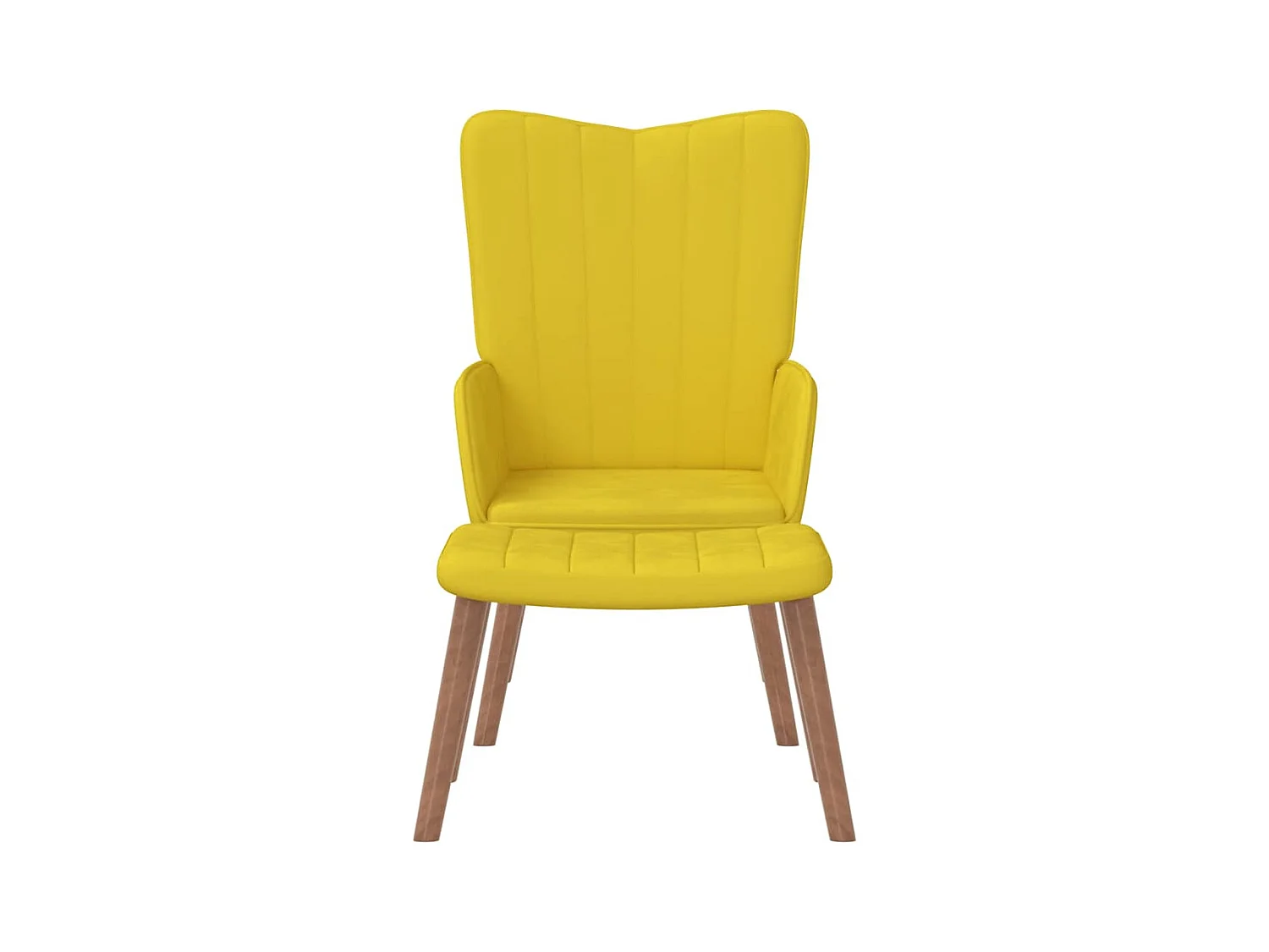Sillón de relax | Silla de relax con taburete terciopelo amarillo mostaza SHL7750